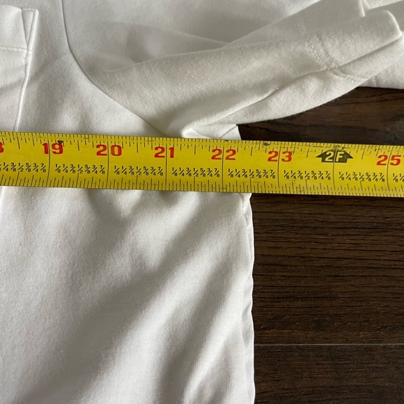 ATHLETA White Pocket Short Sleeve Oversized Shirt Pleat Athleisure Size LARGE T - Picture 9 of 10